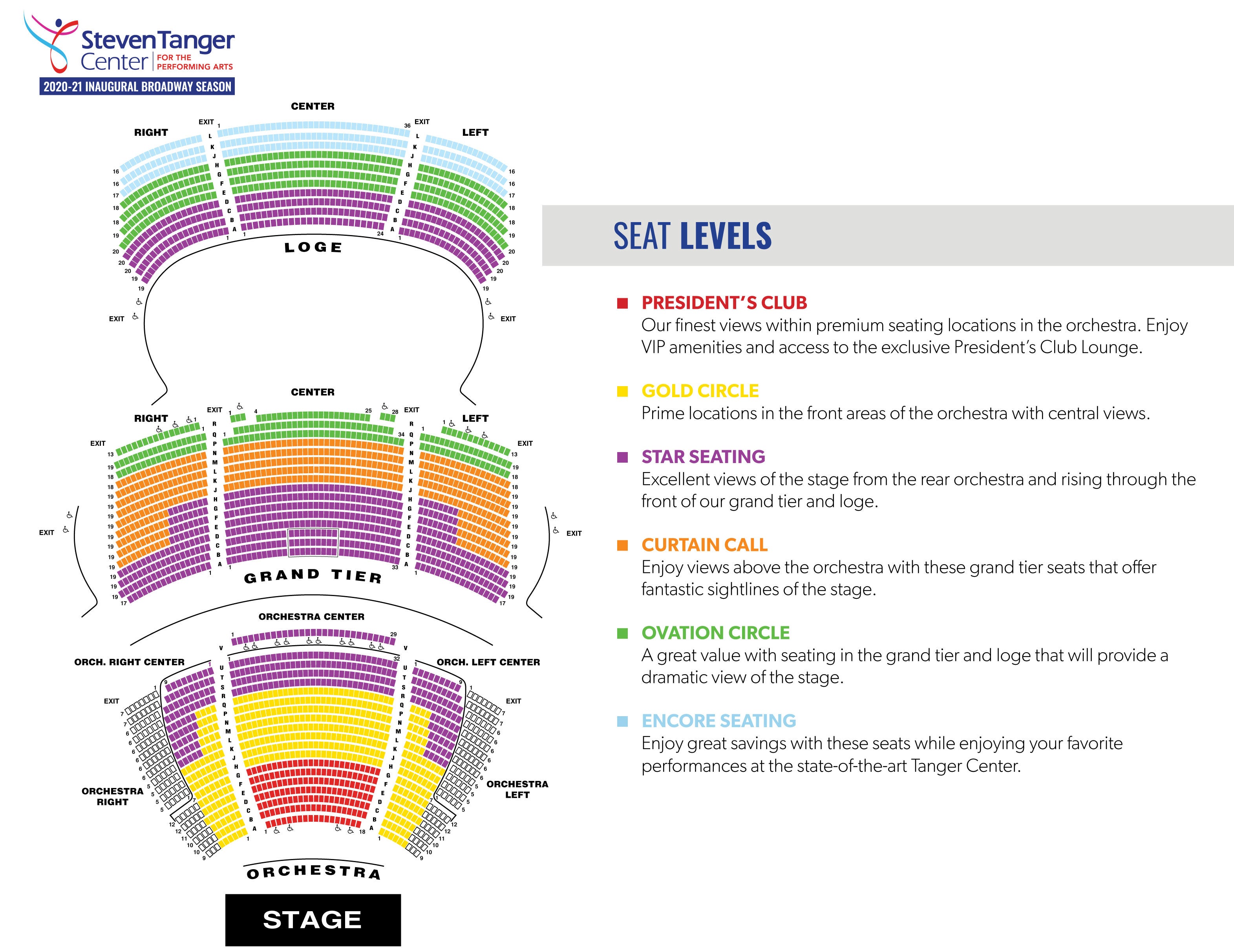 Tanger Center Seating Chart